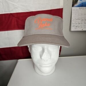 Gray and Orange Grand Lake Oklahoma Ball Cap Hat Otto